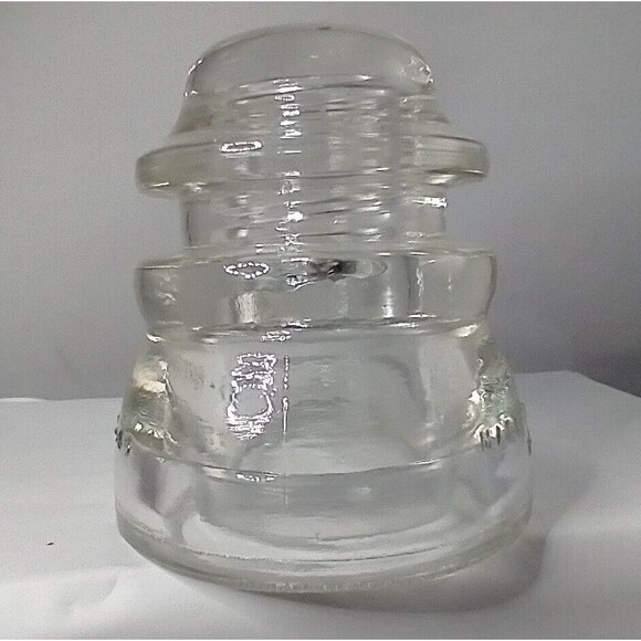 Vintage Hemingray #45 Made in USA 7-48 Clear Glass Insulator _ read description - Picture 5 of 8